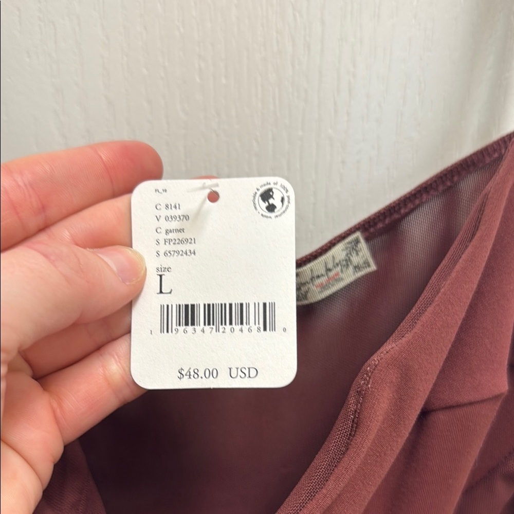 Free People Burgundy Bodysuit - Picture 3 of 6